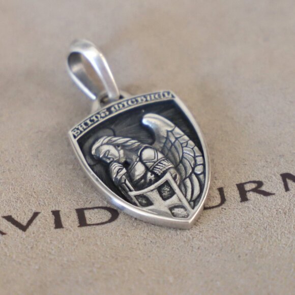 David Yurman Other - David Yurman Men's Sterling Silver Saint St Michael Amulet Pendant